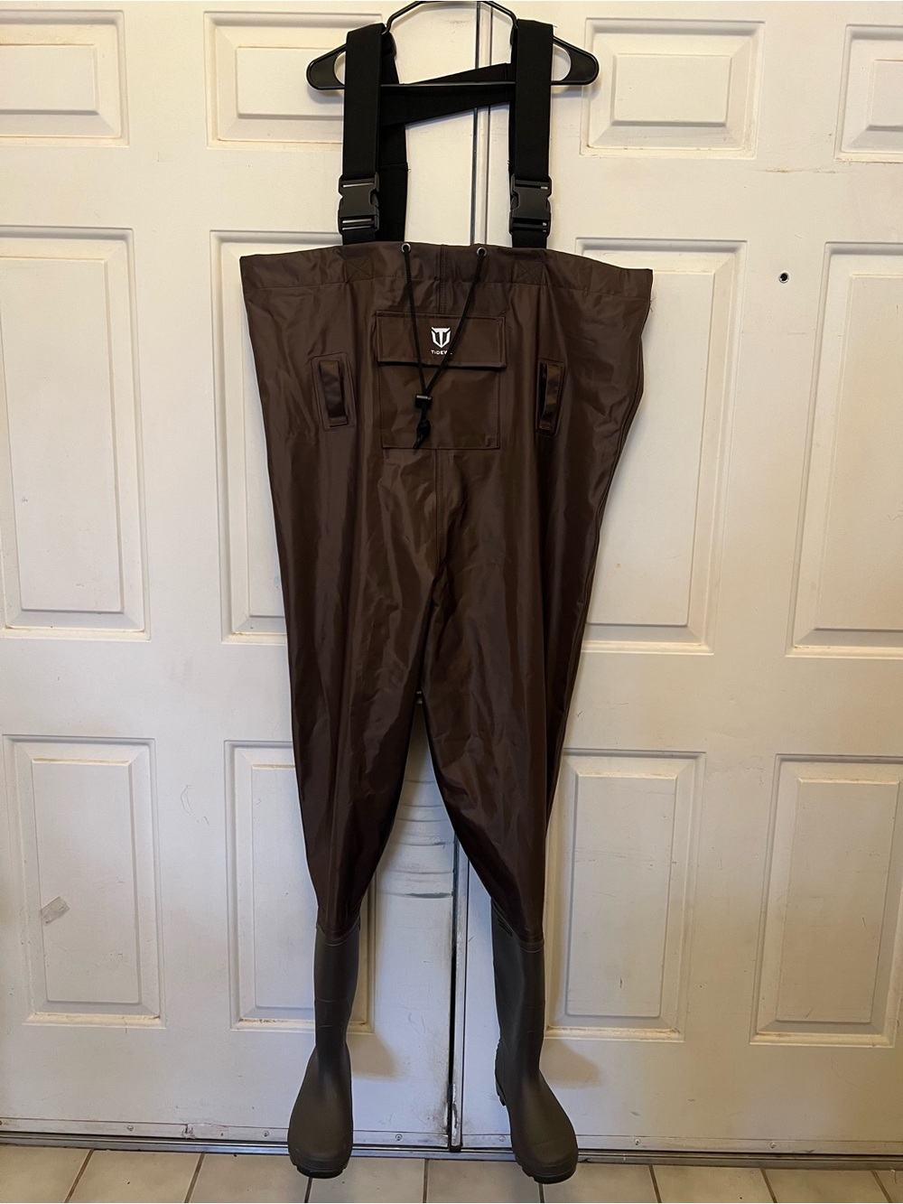 TIDEWE Neoprene Waders,  Chest Waders, SIZE:M7/W9 Solid Brown